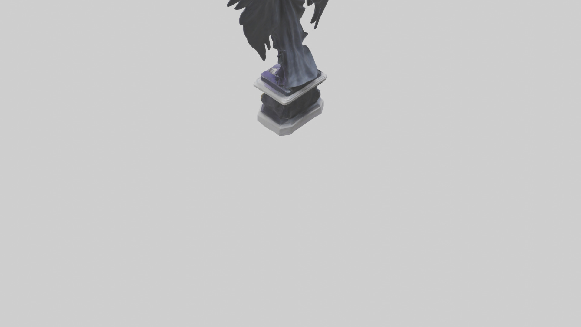 Thanatos statue model Low-poly 3D model_3