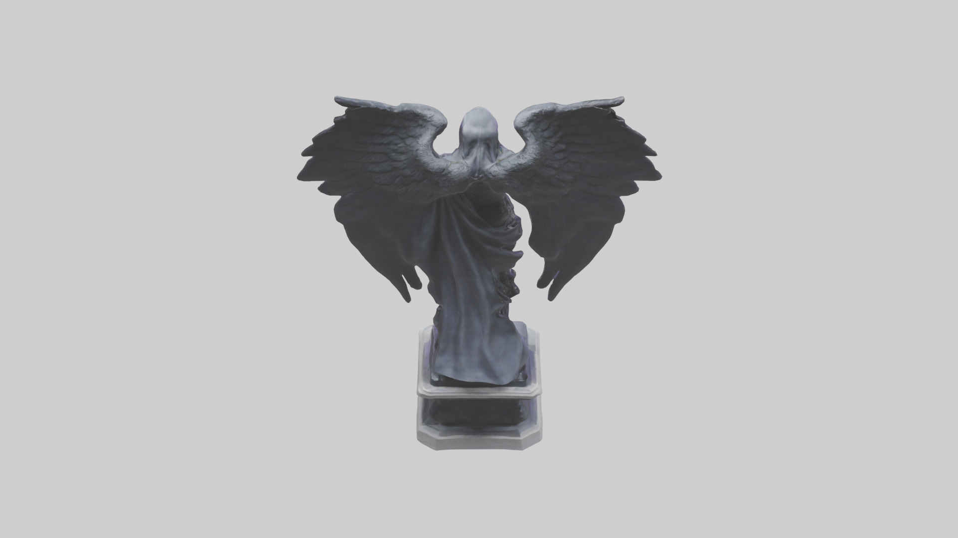 Thanatos statue model Low-poly 3D model_15