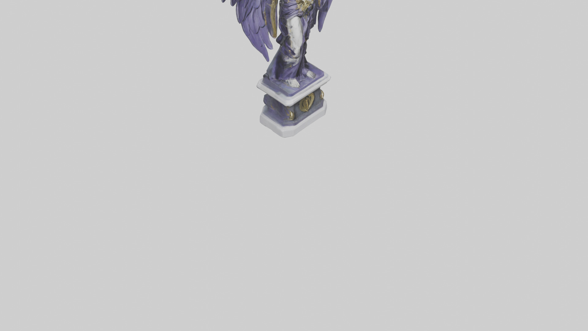 Thanatos statue model Low-poly 3D model_6