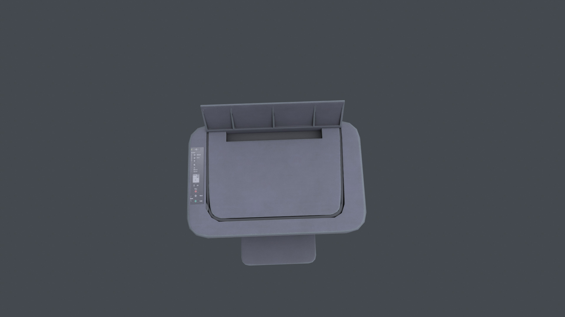 Xerox machine Low-poly 3D model_4