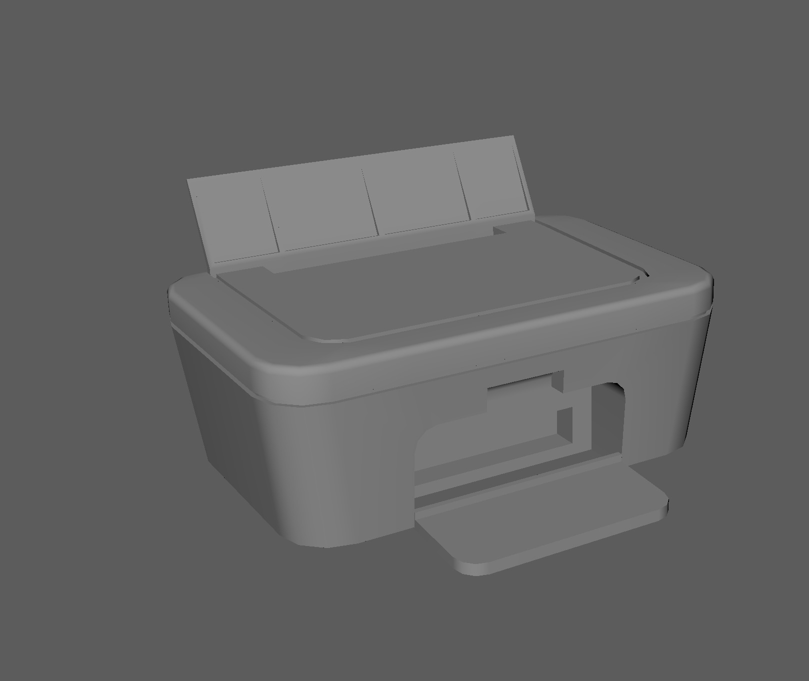 Xerox machine Low-poly 3D model_7