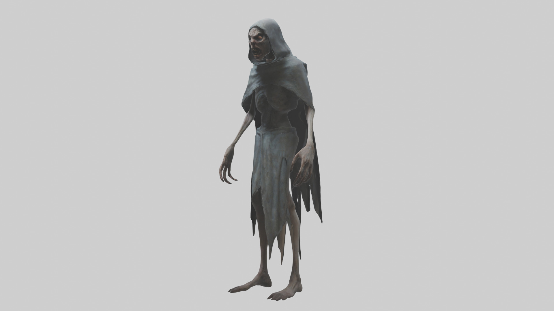 Terrifying stalker model Low-poly 3D model_8