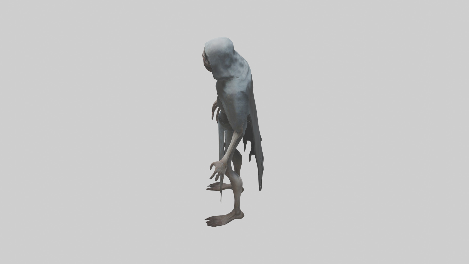 Terrifying stalker model Low-poly 3D model_17