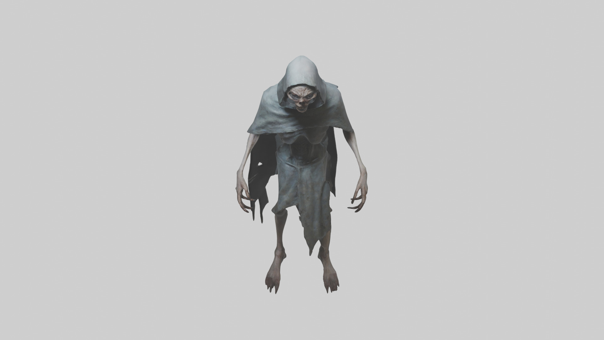 Terrifying stalker model Low-poly 3D model_16