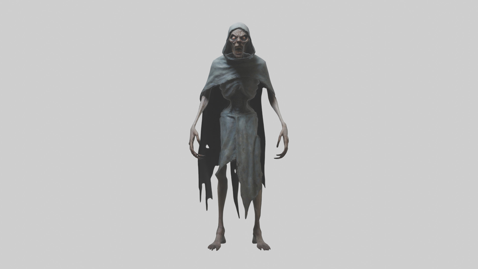 Terrifying stalker model Low-poly 3D model_9