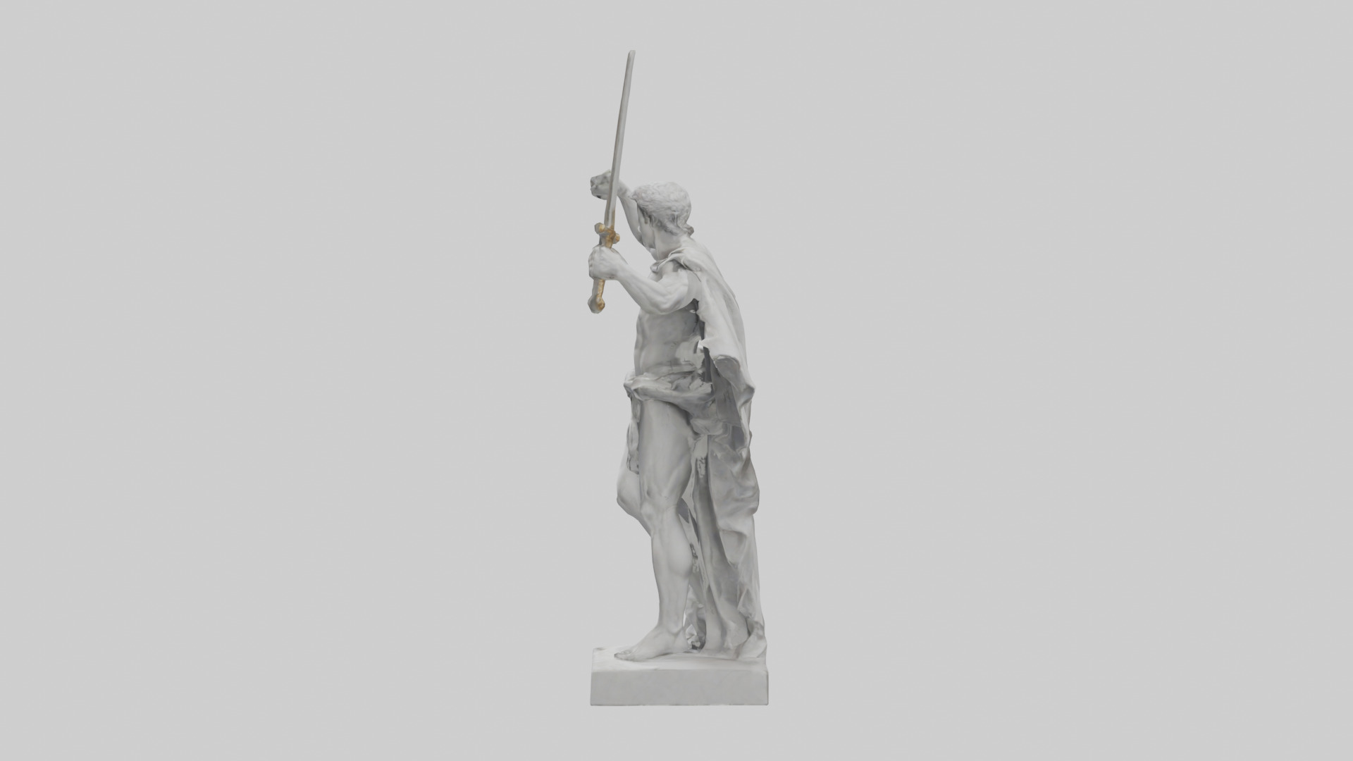 Classical Hero statue model 3D model_12