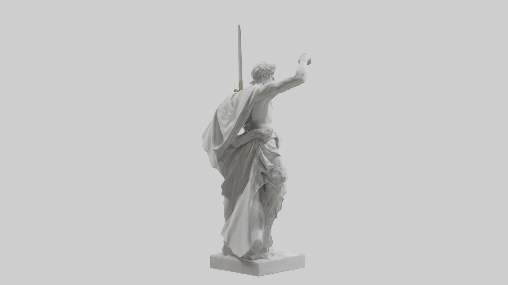 Classical Hero statue model 3D model_2