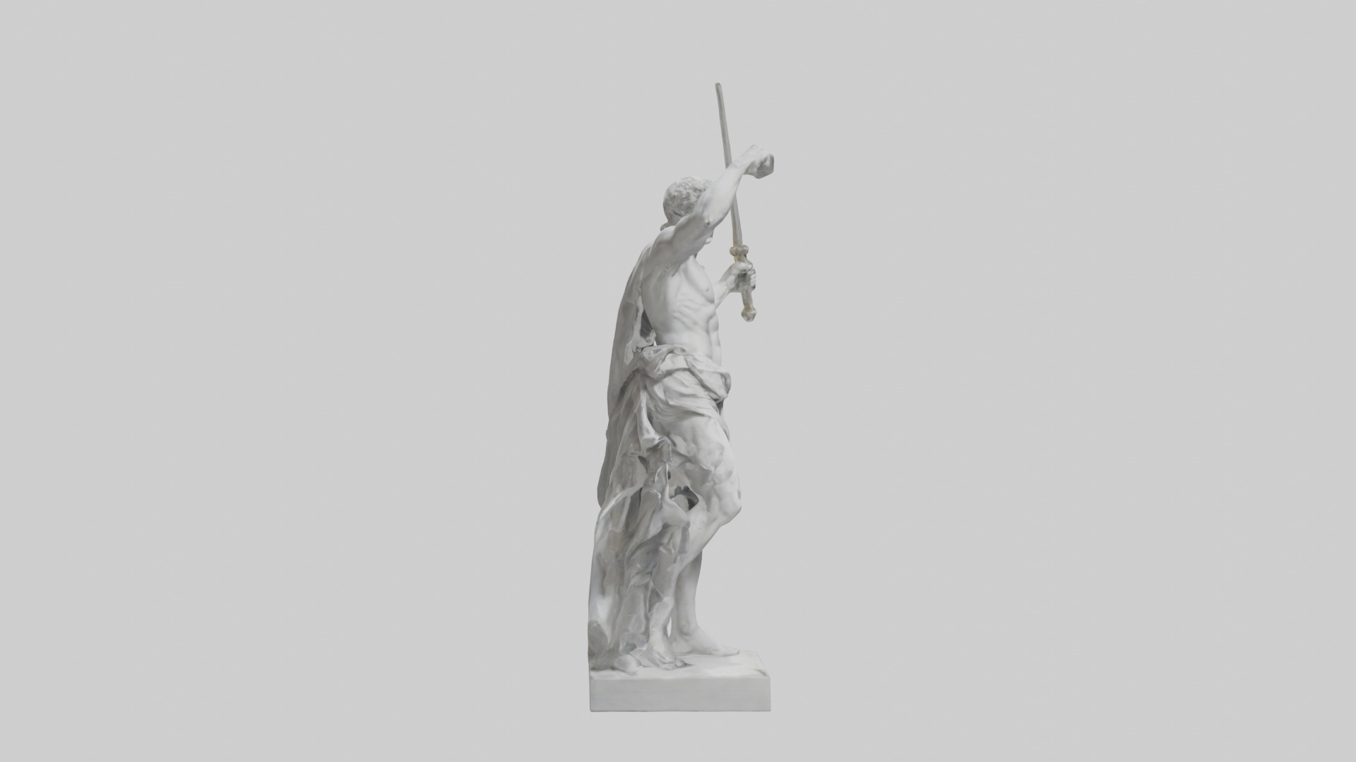 Classical Hero statue model 3D model_13