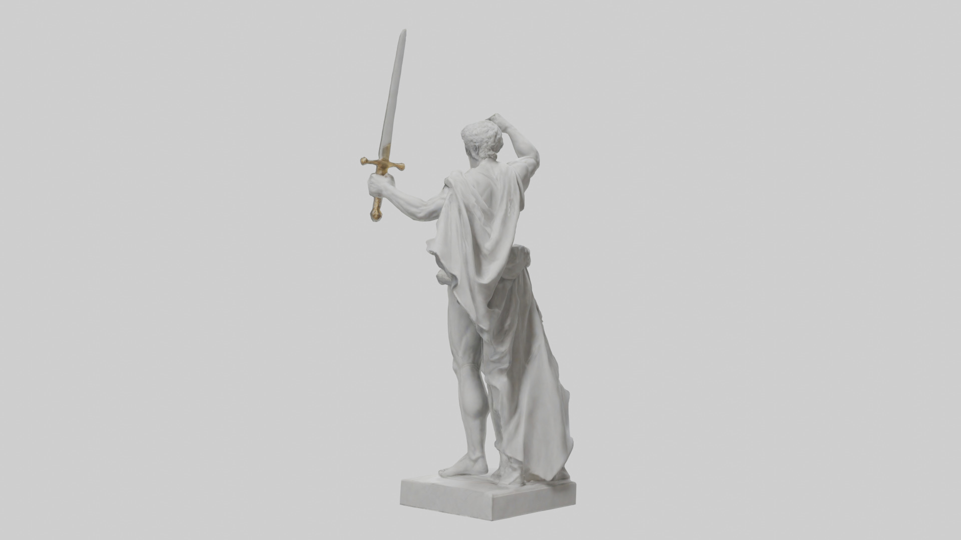 Classical Hero statue model 3D model_1