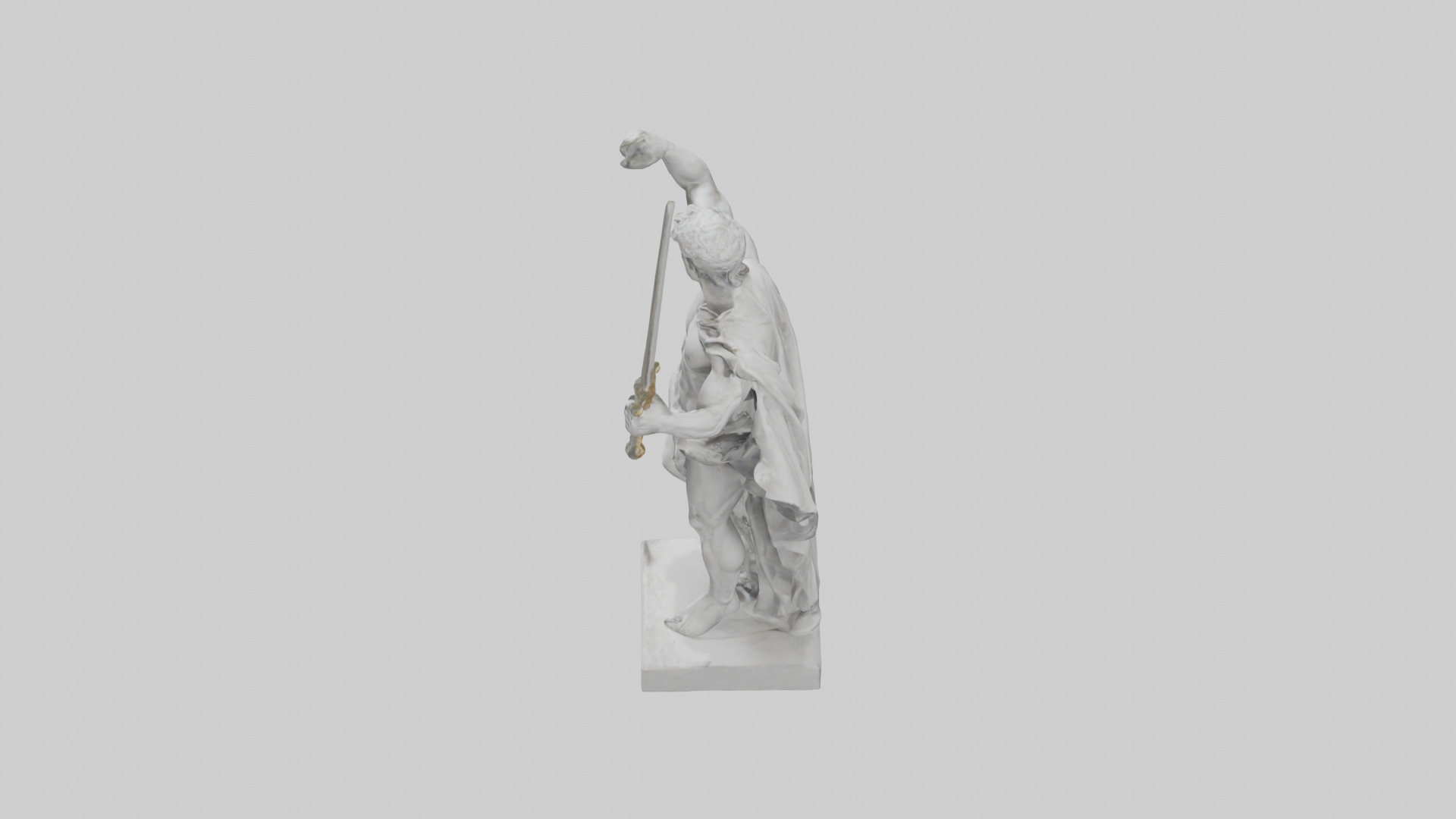 Classical Hero statue model 3D model_17