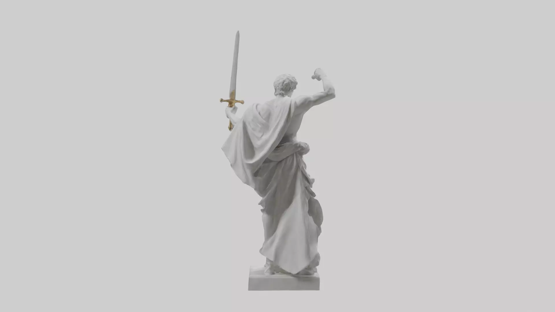 Classical Hero statue model 3D model_0