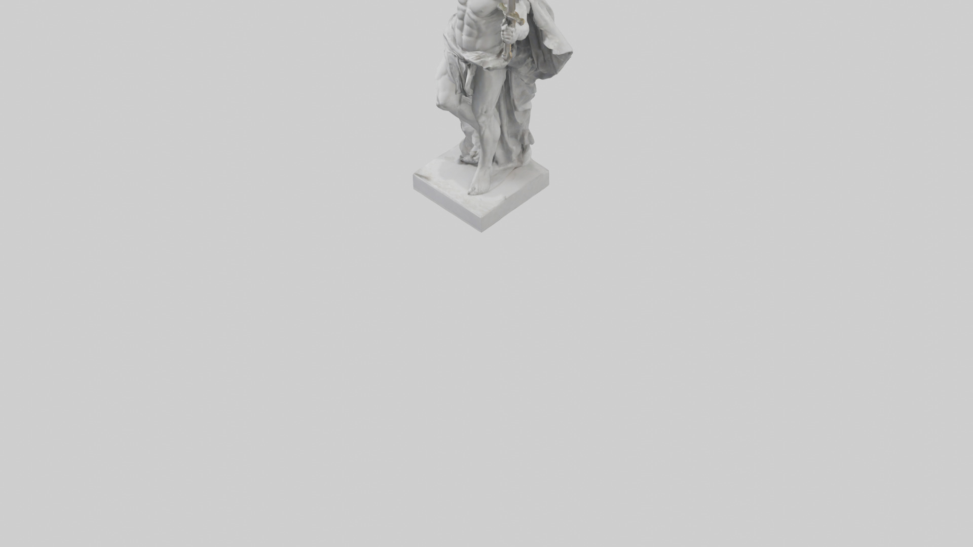 Classical Hero statue model 3D model_5