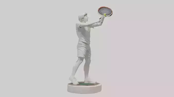 Tennis Serve statue model