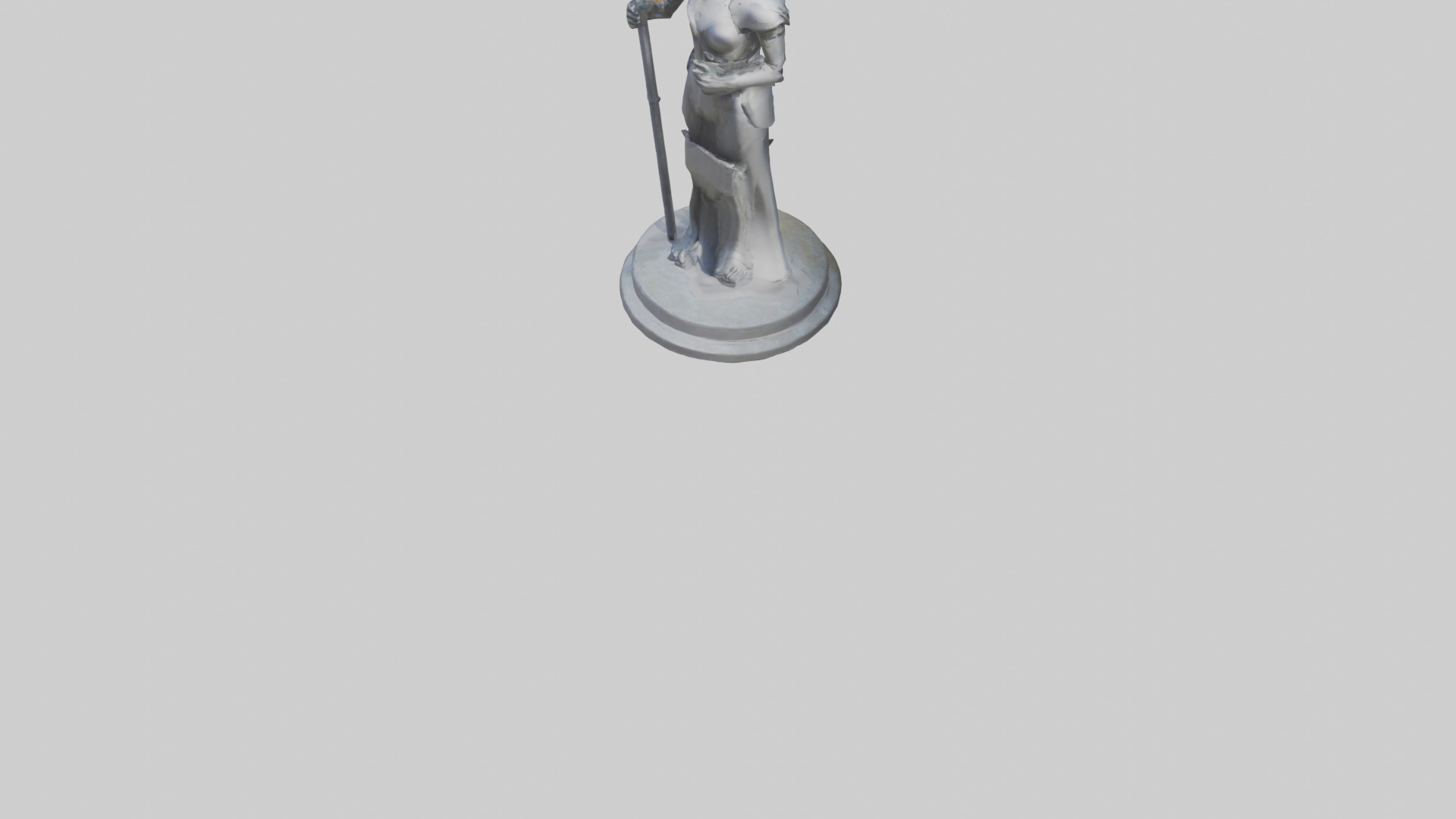 TechnoMage statue model Low-poly 3D model_10