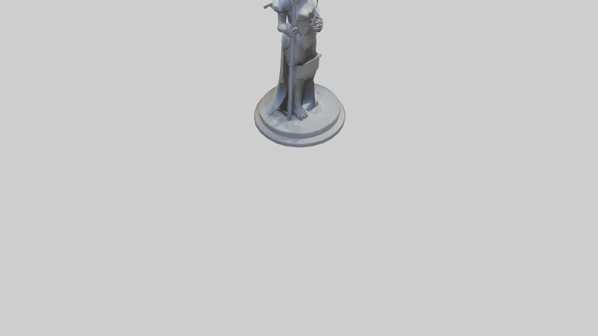 TechnoMage statue model Low-poly 3D model_5