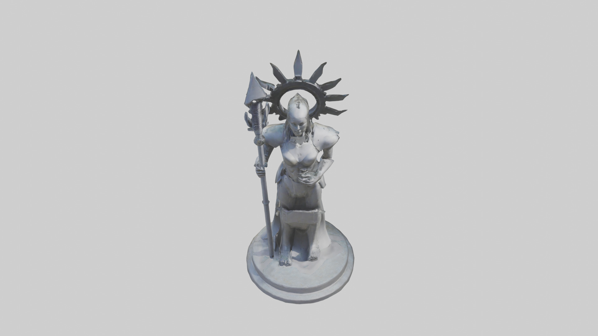 TechnoMage statue model Low-poly 3D model_16