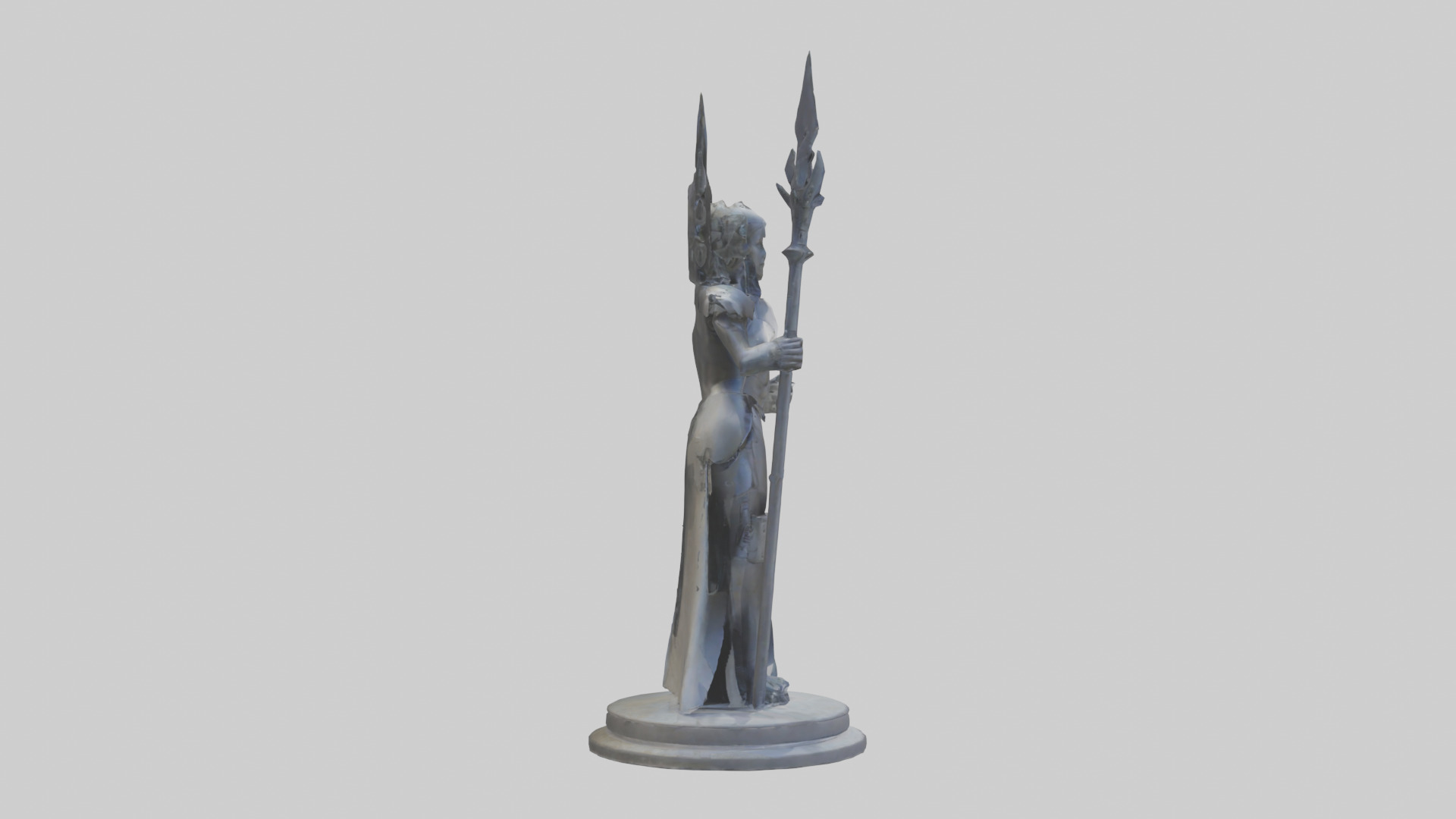 TechnoMage statue model Low-poly 3D model_13