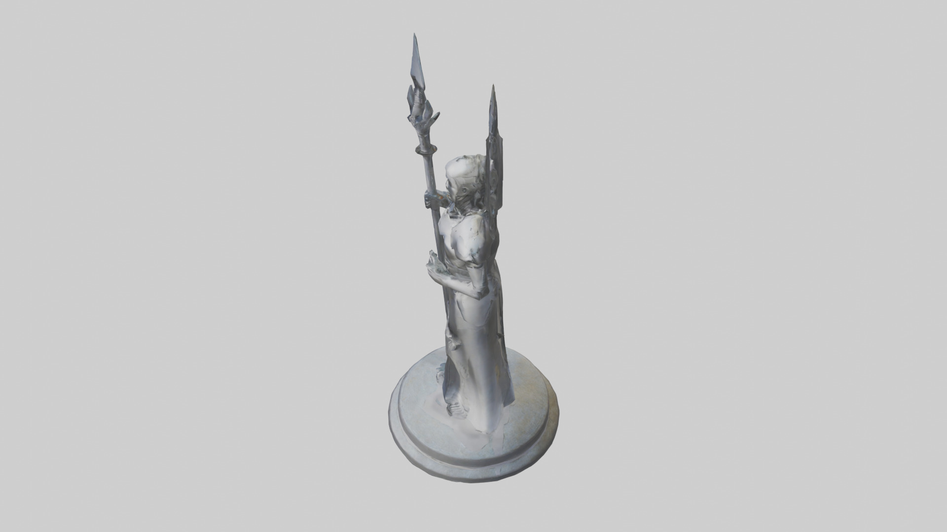 TechnoMage statue model Low-poly 3D model_17