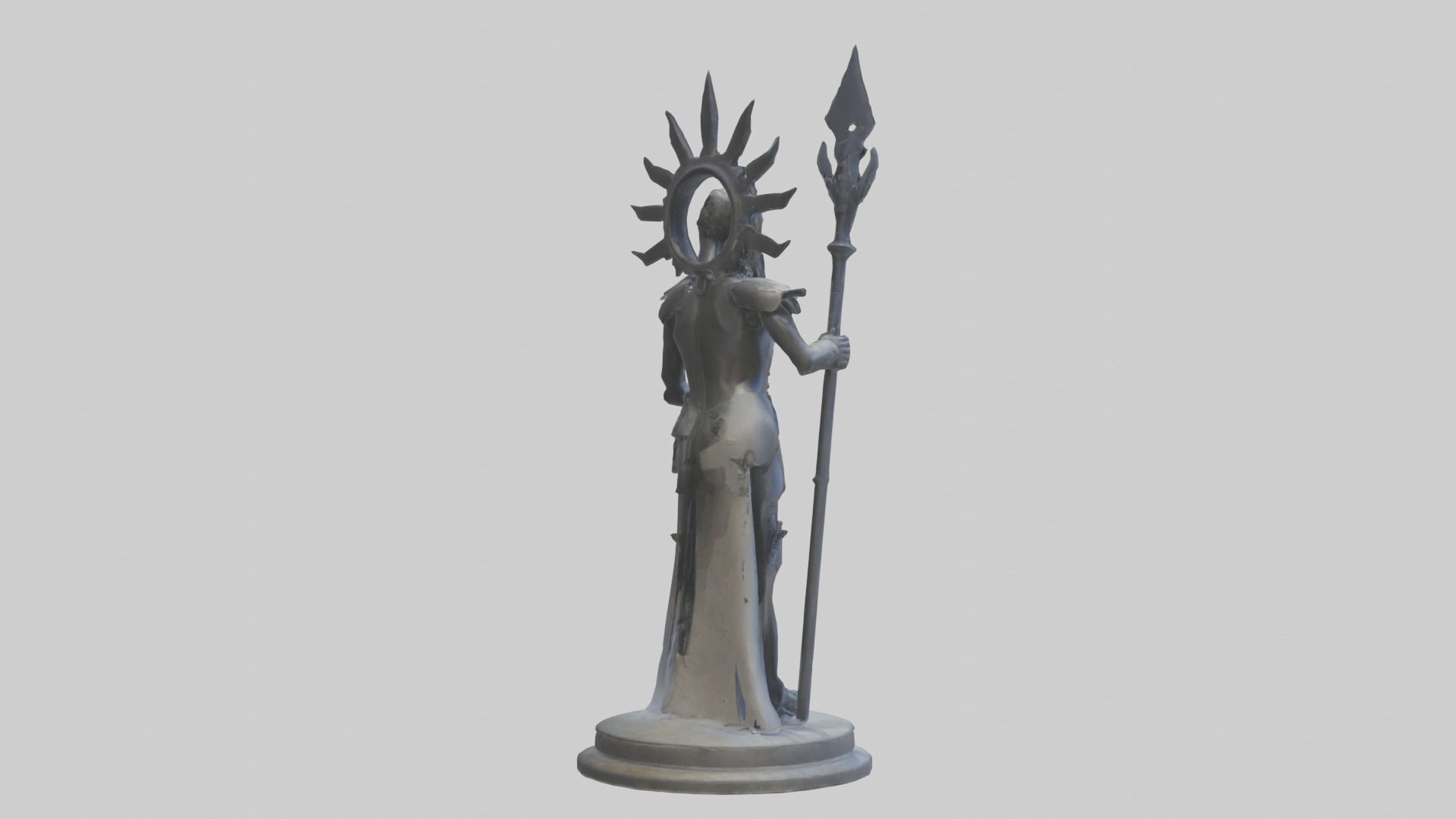 TechnoMage statue model Low-poly 3D model_2