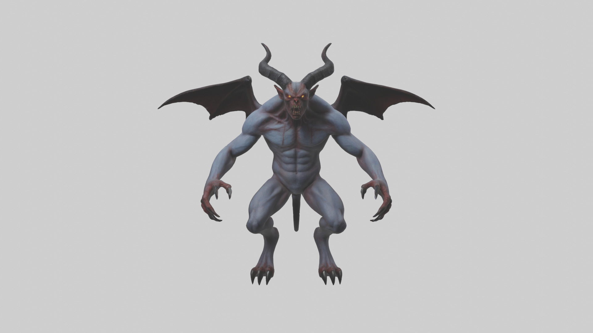 Clawed demon model 3D model_9