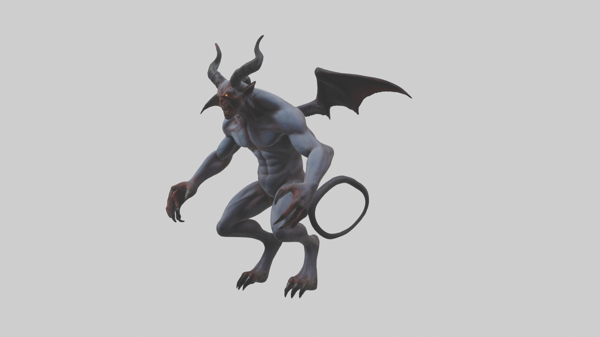 Clawed demon model 3D model_8