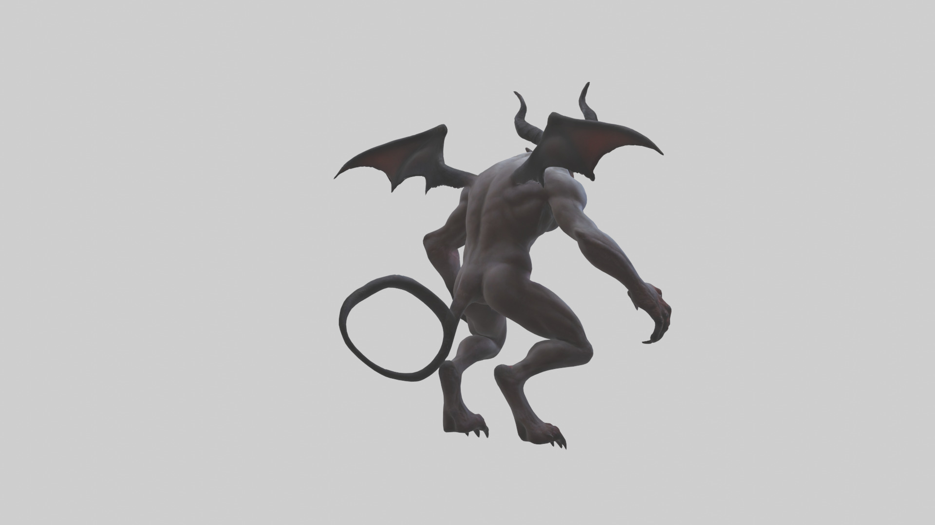 Clawed demon model 3D model_2