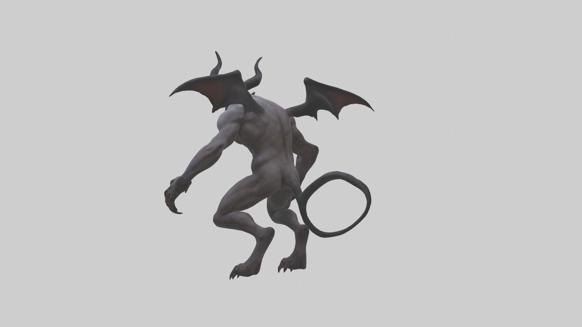 Clawed demon model 3D model_1