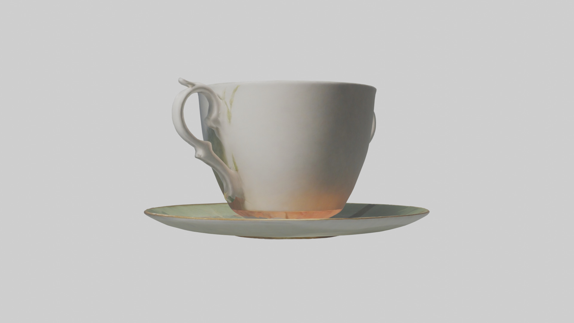 Tea Cup model 2 Low-poly 3D model_7