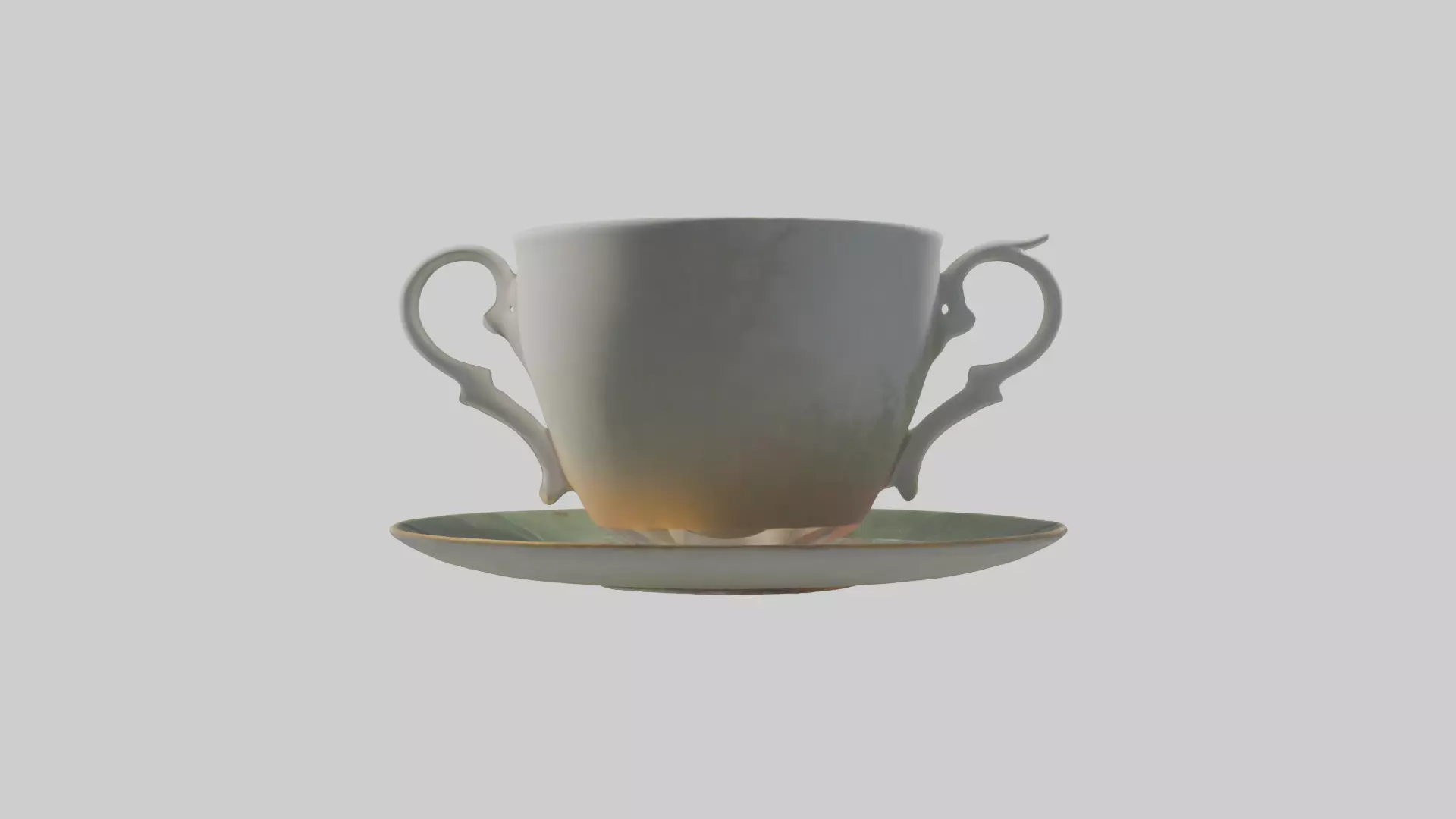 Tea Cup model 2 Low-poly 3D model_0