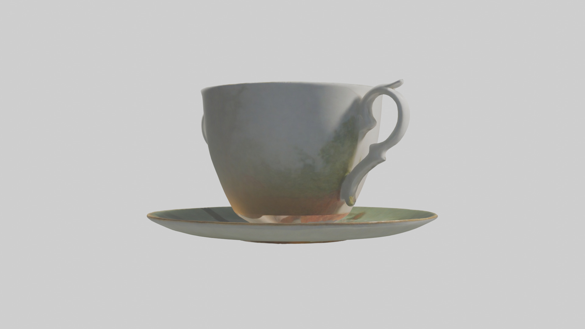 Tea Cup model 2 Low-poly 3D model_2