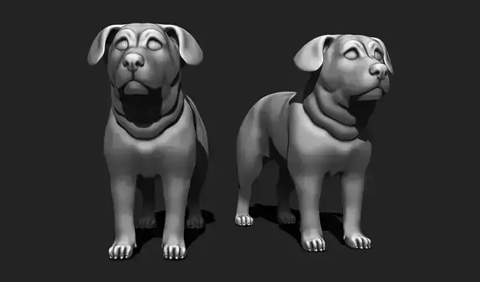 High-Quality Dog STL for 3D Printing - Detailed Ready to Print 3D print model