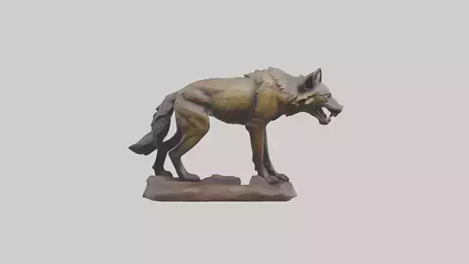 Tasmanian Wolf statue model