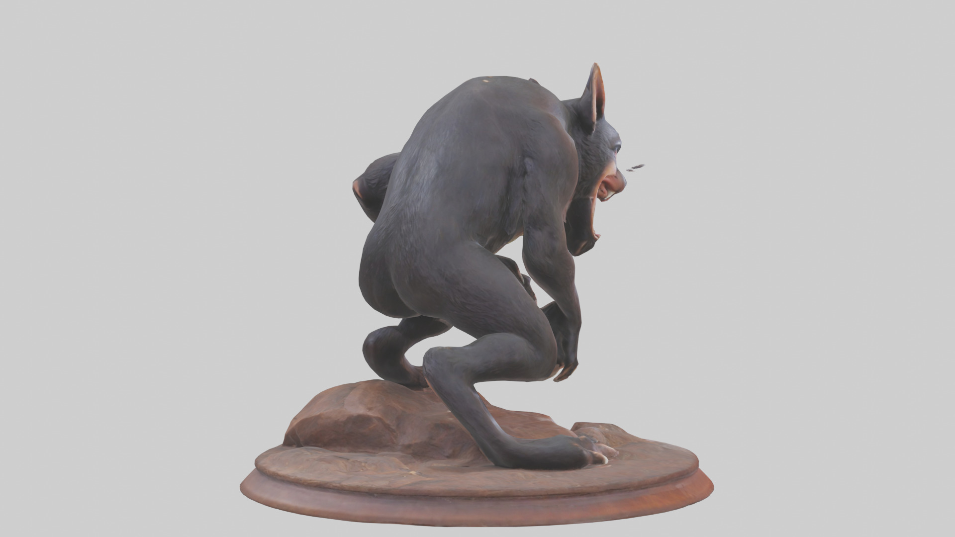 Tasmanian Devil statue model Low-poly 3D model_2