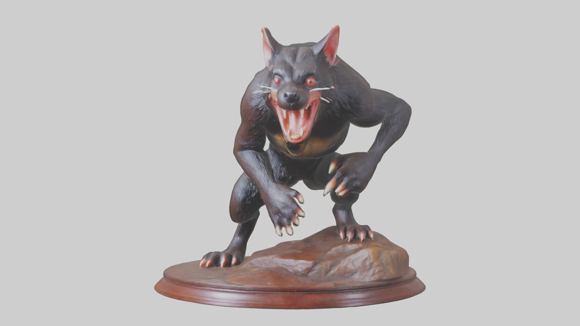 Tasmanian Devil statue model Low-poly 3D model_9