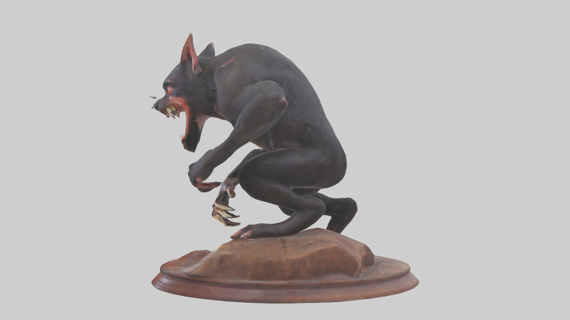 Tasmanian Devil statue model Low-poly 3D model_12