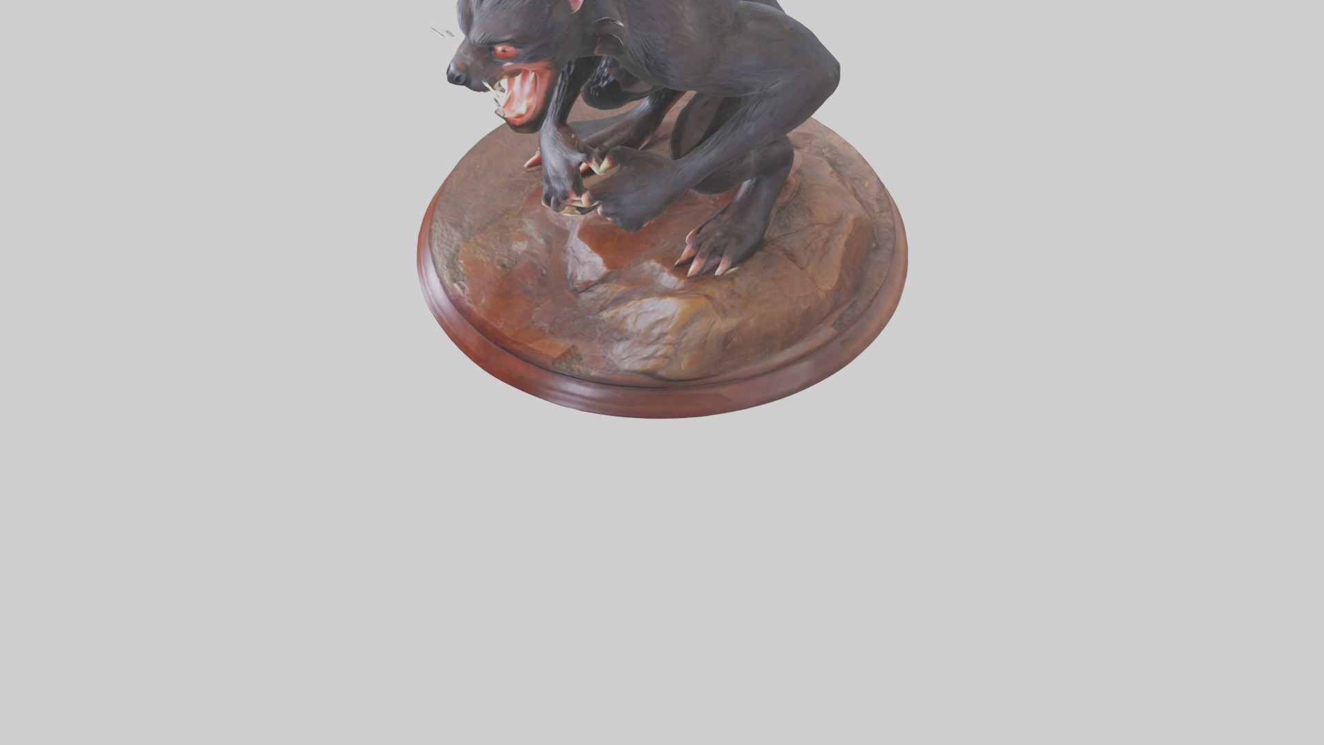 Tasmanian Devil statue model Low-poly 3D model_5