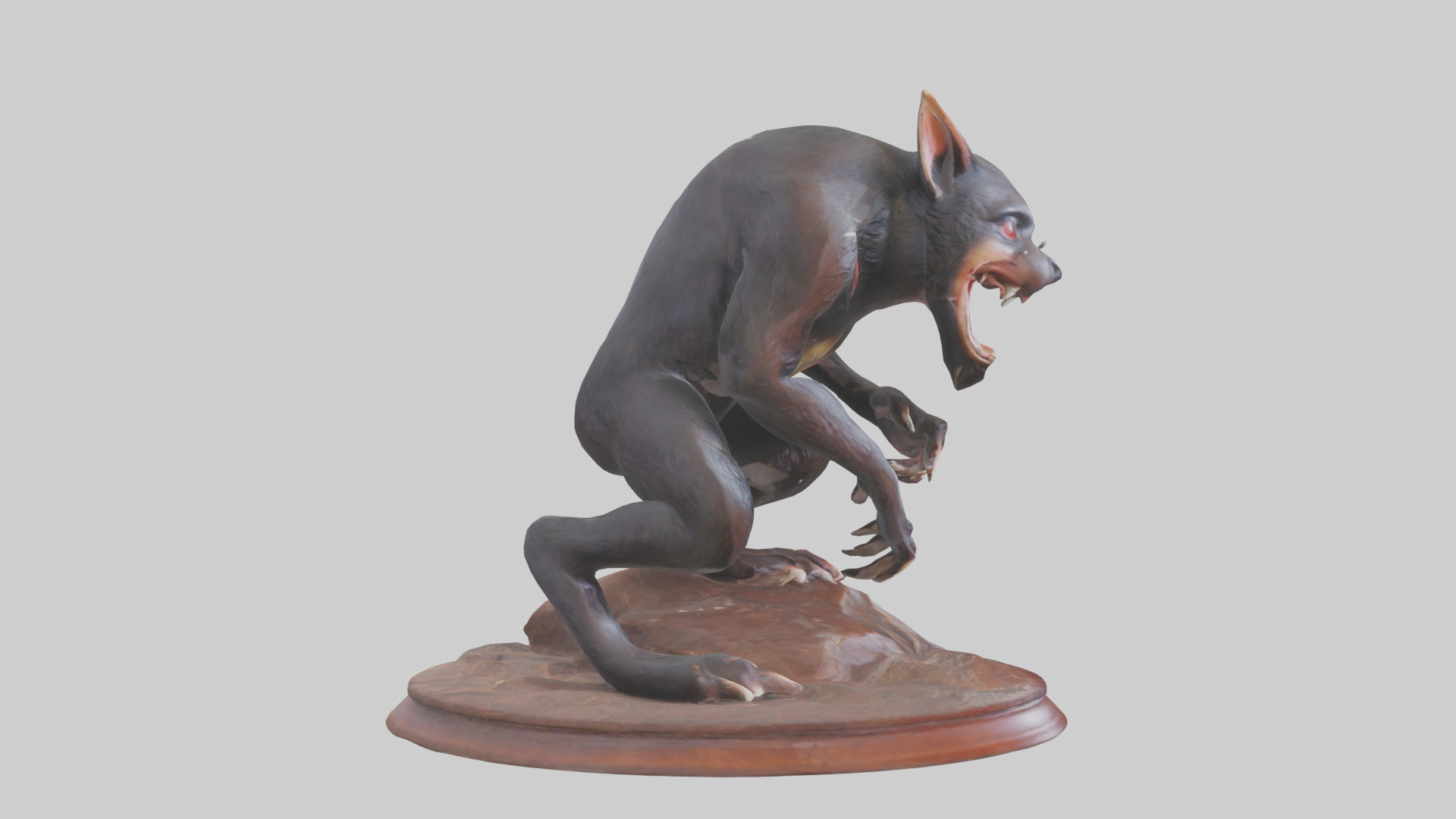 Tasmanian Devil statue model Low-poly 3D model_13