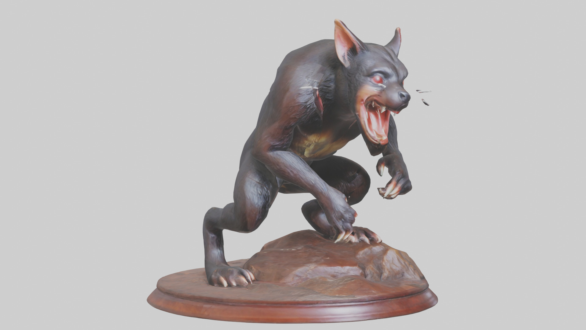 Tasmanian Devil statue model Low-poly 3D model_11
