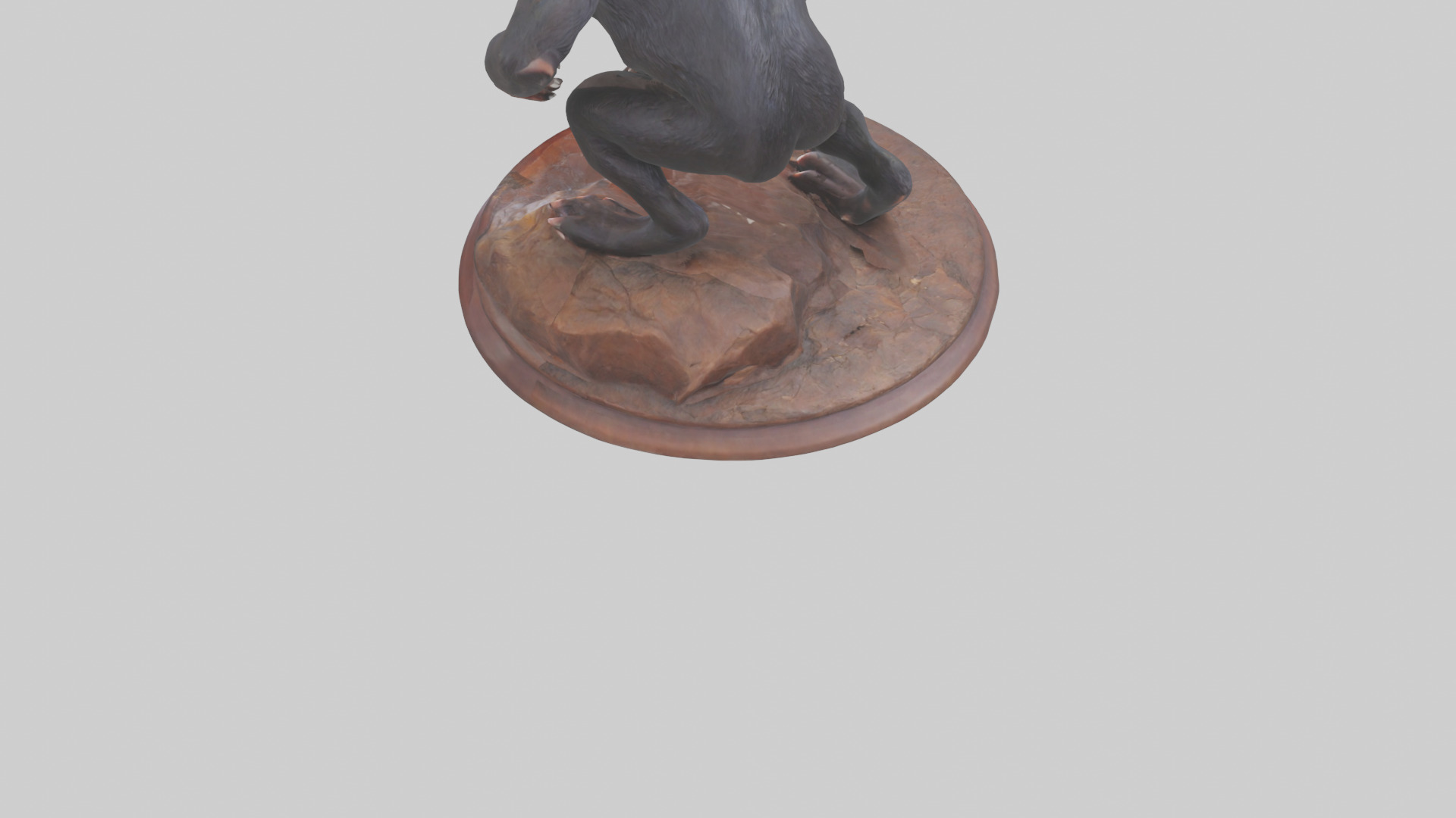 Tasmanian Devil statue model Low-poly 3D model_3