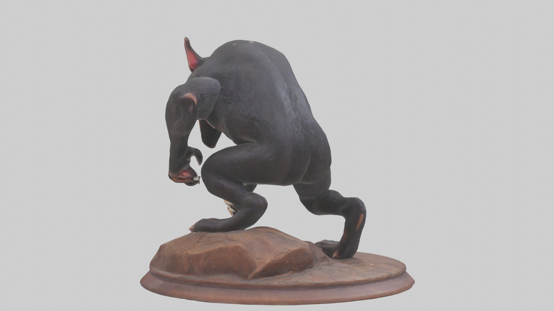 Tasmanian Devil statue model Low-poly 3D model_1