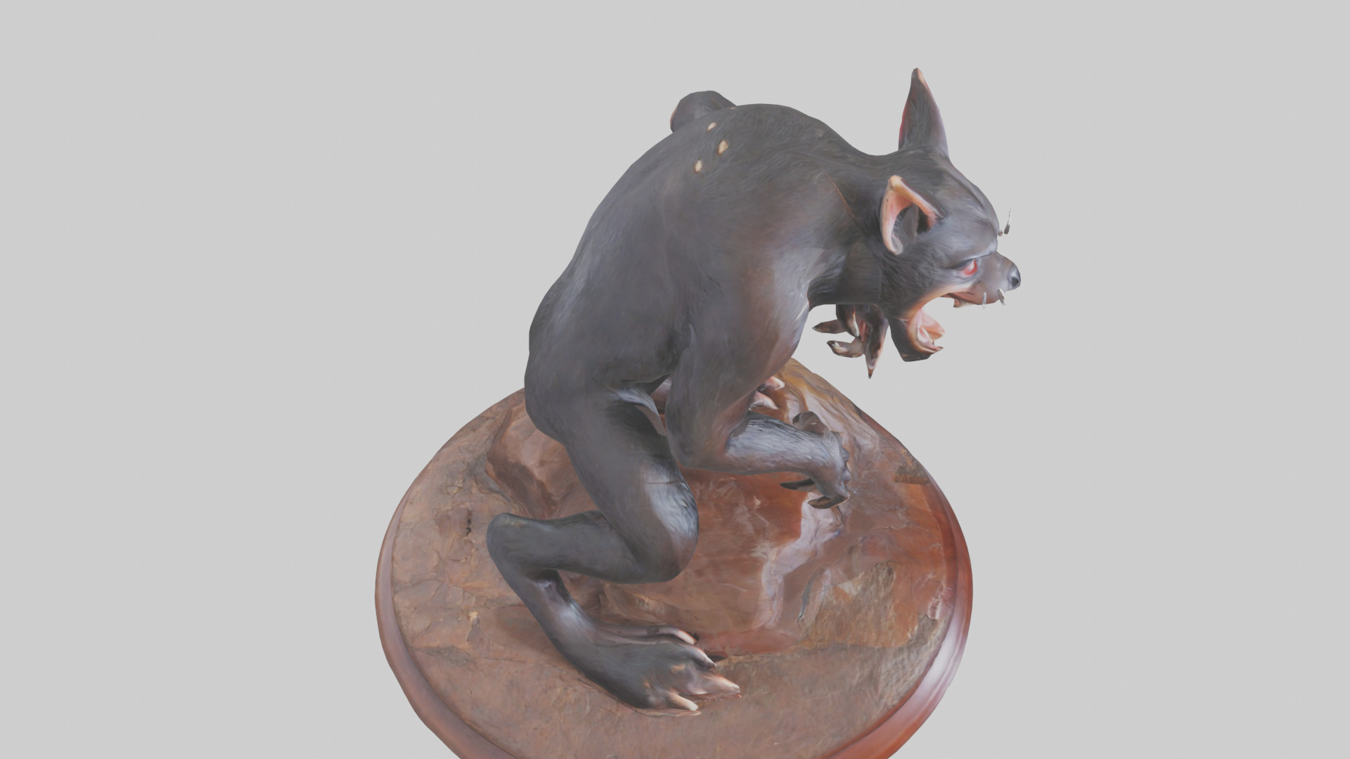Tasmanian Devil statue model Low-poly 3D model_18