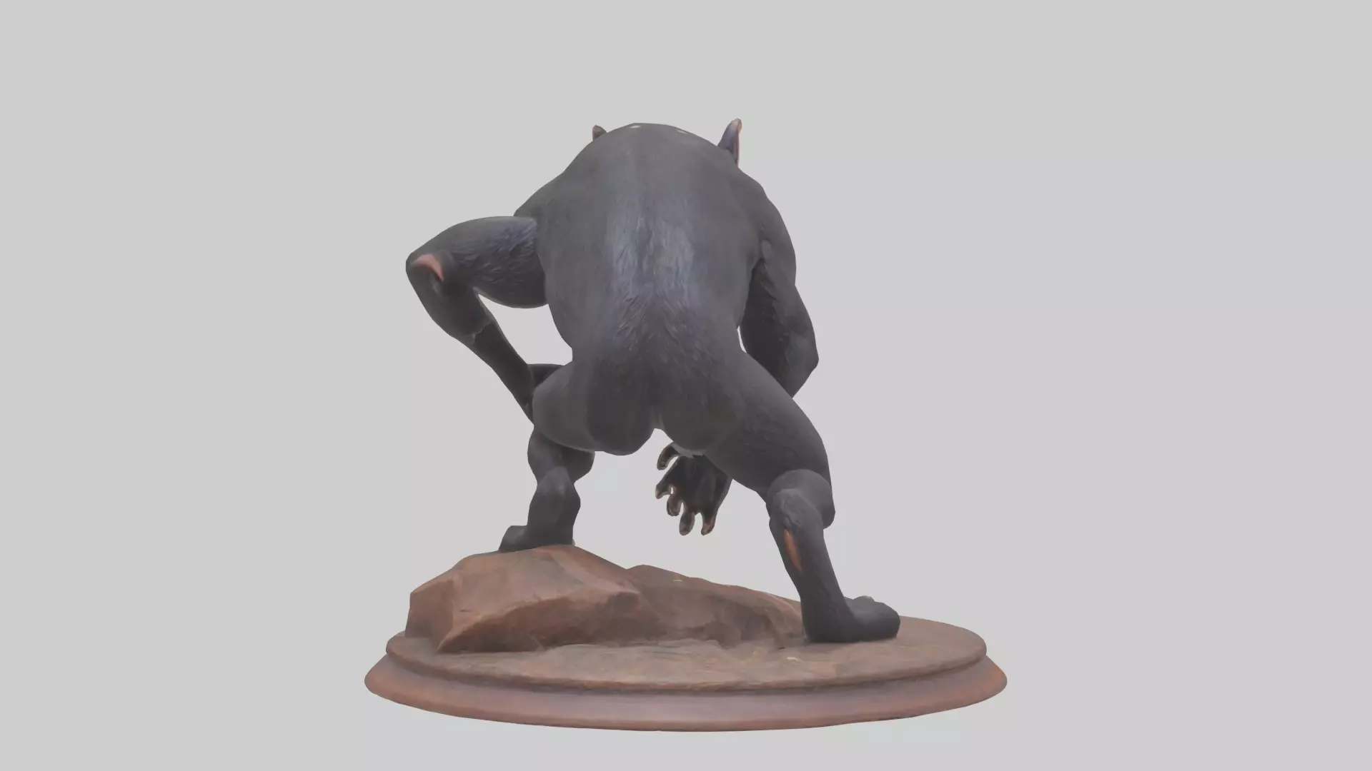Tasmanian Devil statue model Low-poly 3D model_0