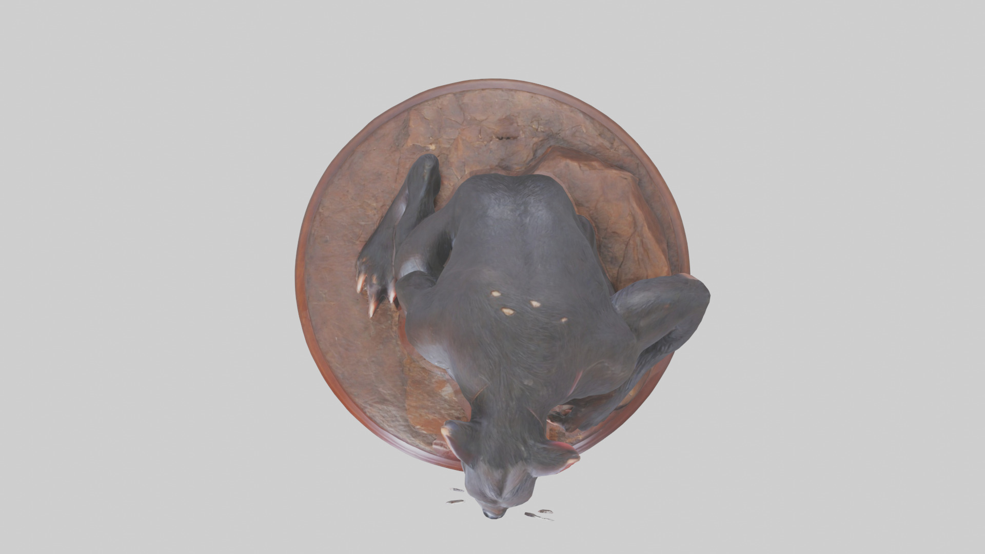 Tasmanian Devil statue model Low-poly 3D model_14