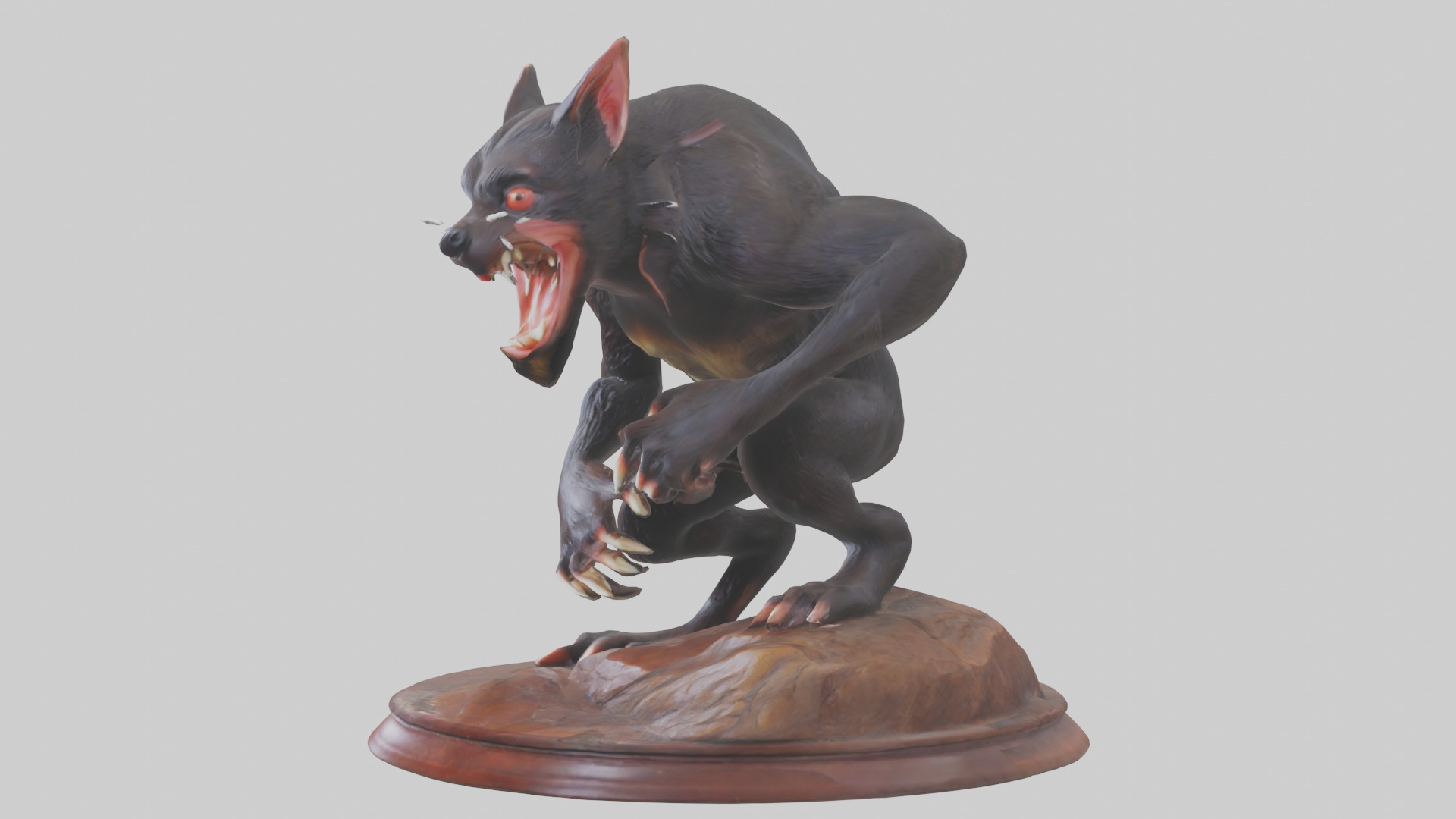 Tasmanian Devil statue model Low-poly 3D model_8