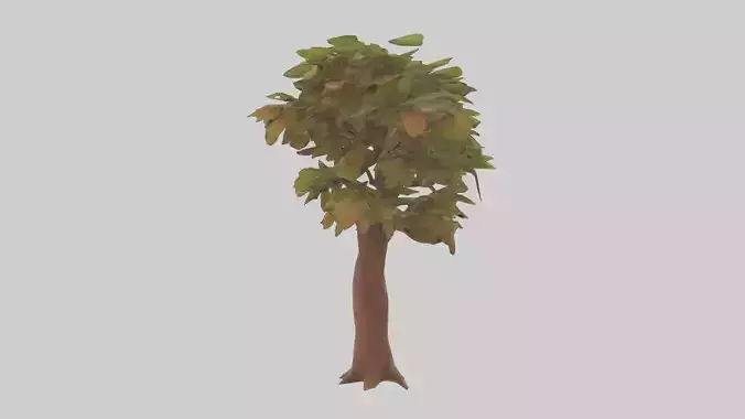 Tamarind tree model Low-poly 3D model