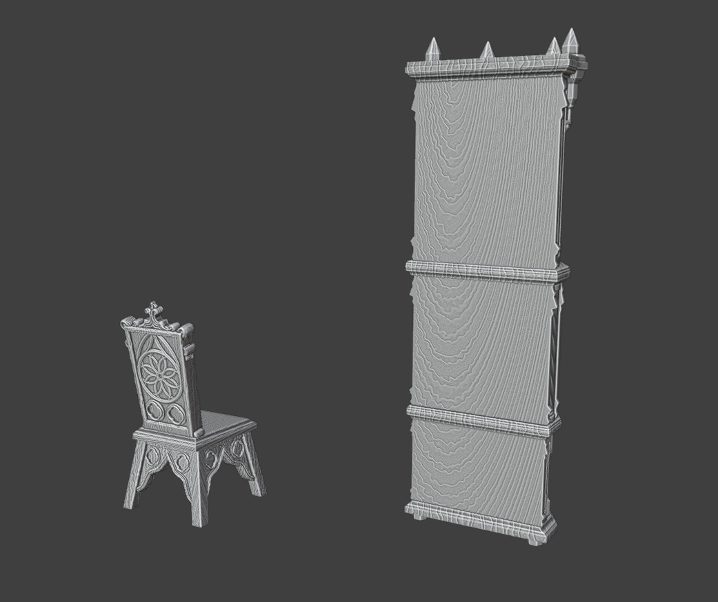 Gothic  Furniture  Set 2 3D print model_9