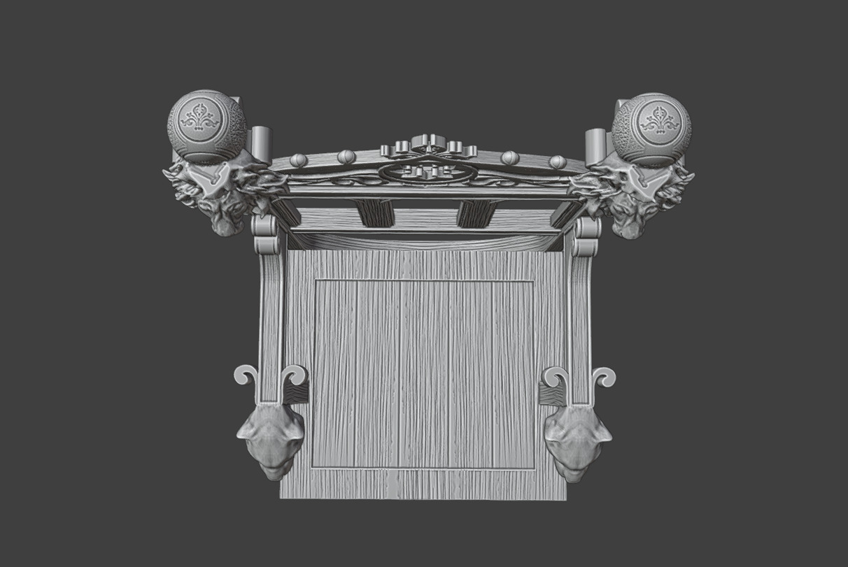 Chair  lion 3D print model_16