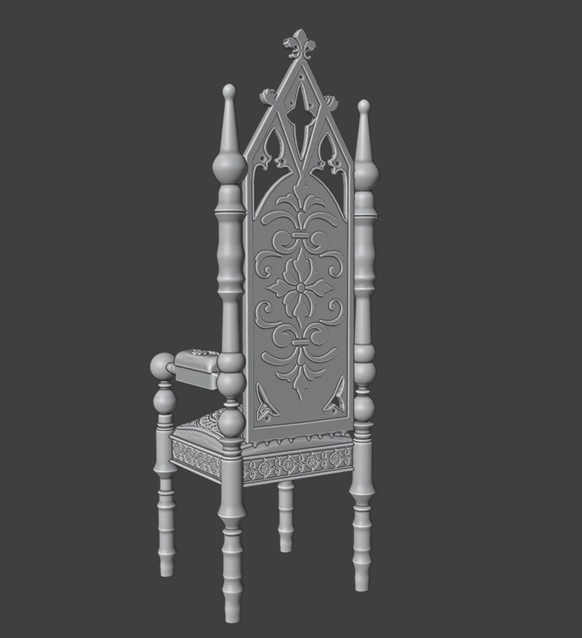 Chair guest 3D print model_5