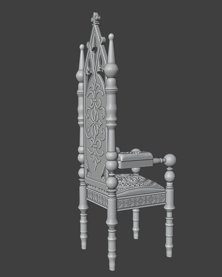 Chair guest 3D print model_7