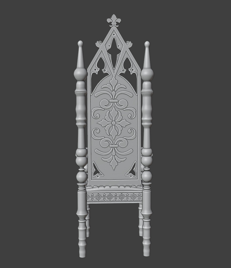 Chair guest 3D print model_6